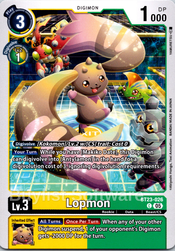 Lopmon [BT23-026] [Hackers' Slumber]