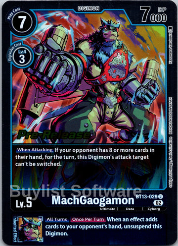 MachGaogamon [BT13-029] [Versus Royal Knights Pre-Release Cards] Foil