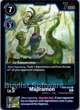 Majiramon [BT6-027] [Double Diamond Pre-Release Cards] Foil