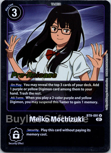 Meiko Mochizuki [BT9-091] [X Record Pre-Release Cards] Foil
