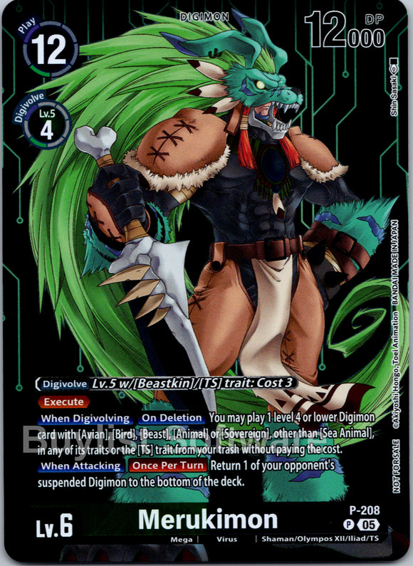 Merukimon (Hacker's Slumber Box Promotion Pack) [P-208] [Digimon Promotion Cards] Foil