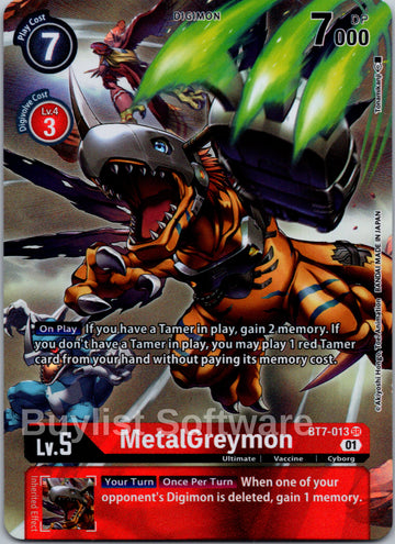 MetalGreymon (Alternate Art) [BT7-013] [Next Adventure] Foil