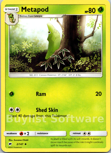Metapod [2/147] [Burning Shadows]