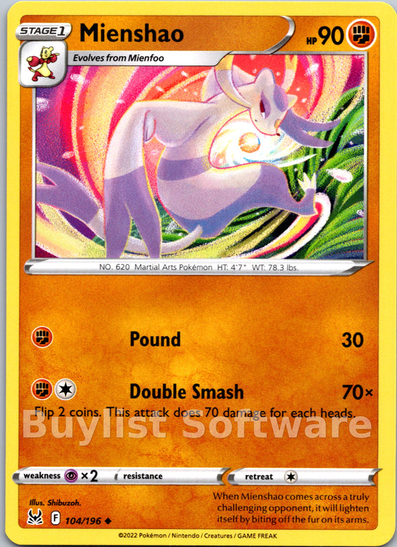 Mienshao [104/196] [Lost Origin]