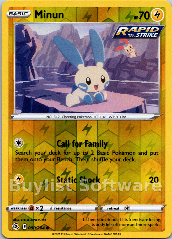 Minun [090/264] [Fusion Strike] Reverse Holofoil