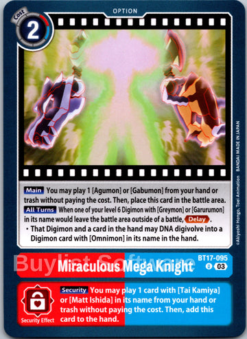 Miraculous Mega Knight [BT17-095] [Secret Crisis]