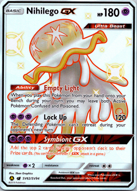 Nihilego GX [SV62/SV94] [Hidden Fates: Shiny Vault] Holofoil