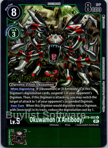 Okuwamon (X Antibody) [BT9-052] [X Record Pre-Release Cards] Foil