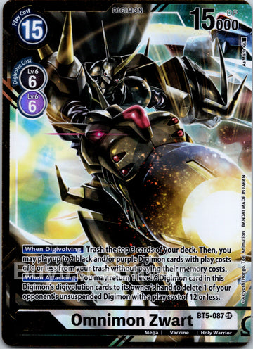 Omnimon Zwart (Alternate Art - As'Maria) [BT5-087] [Battle of Omni] Foil