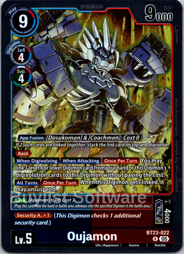 Oujamon [BT23-022] [Hackers' Slumber] Foil
