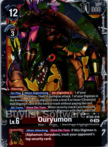 Ouryumon [BT20-018] [Release Special Booster 2.5] Foil