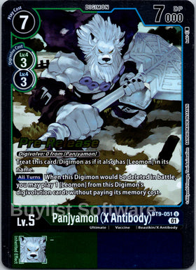 Panjyamon (X Antibody) [BT9-051] [X Record Pre-Release Cards] Foil