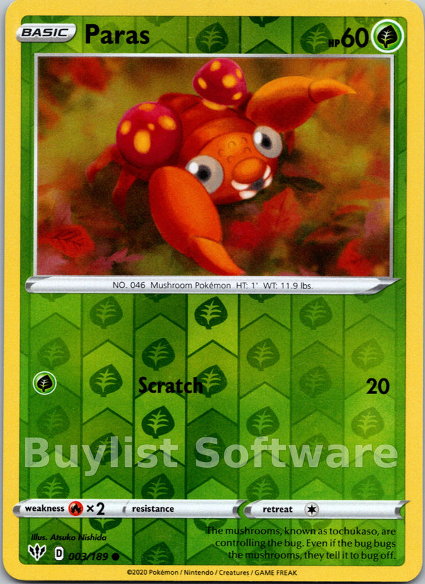 Paras [003/189] [Darkness Ablaze] Reverse Holofoil