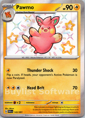 Pawmo [143/091] [Paldean Fates] Holofoil
