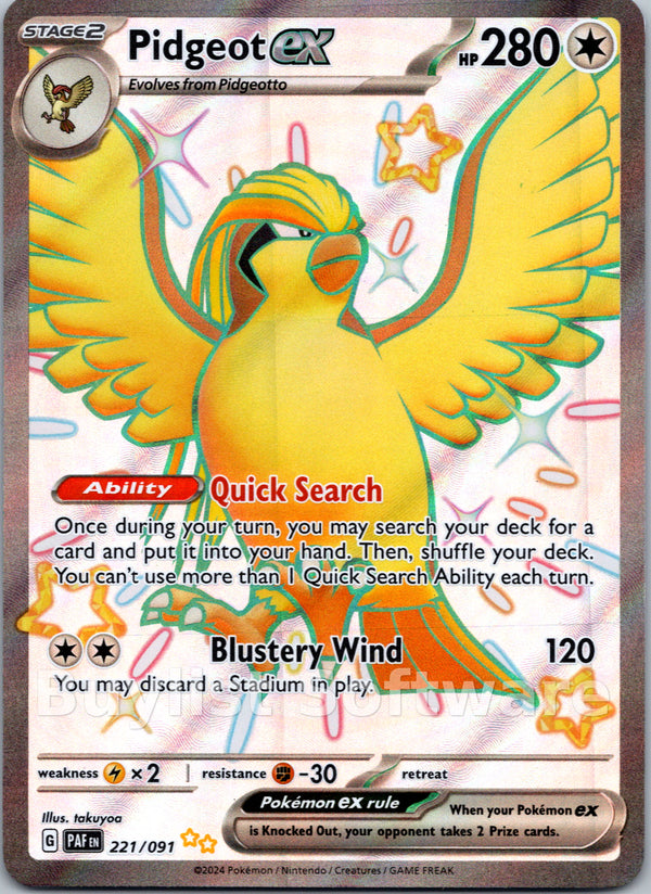 Pidgeot ex [221/091] [Paldean Fates] Holofoil