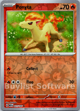 Ponyta [077/165] [Scarlet & Violet 151] Reverse Holofoil