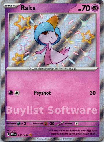Ralts [153/091] [Paldean Fates] Holofoil