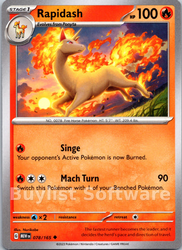 Rapidash [078/165] [Scarlet & Violet 151]