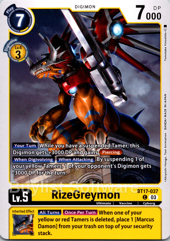 RizeGreymon [BT17-037] [Secret Crisis]