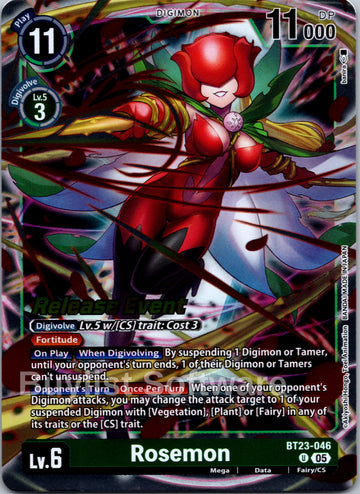 Rosemon [BT23-046] [Hackers' Slumber Release Event Cards]