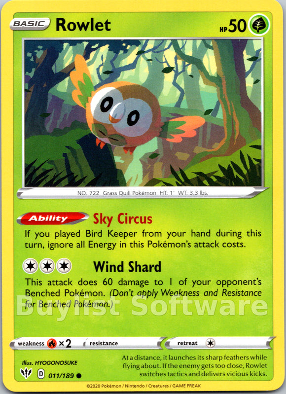Rowlet [011/189] [Darkness Ablaze]