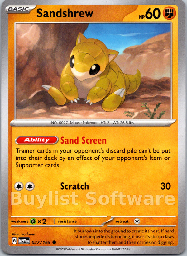 Sandshrew [027/165] [Scarlet & Violet 151]