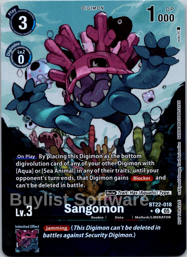 Sangomon (Box Topper) [BT22-018] [Cyber Eden] Foil