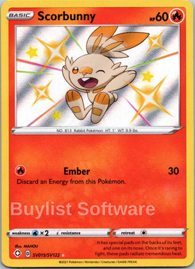 Scorbunny [SV015/SV122] [Shining Fates: Shiny Vault] Holofoil