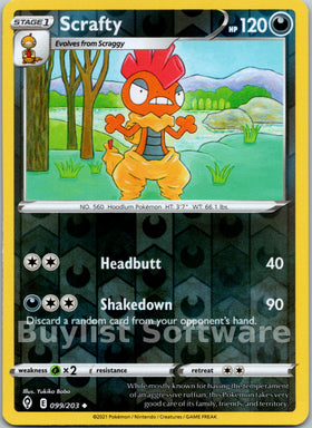 Scrafty [099/203] [Evolving Skies] Reverse Holofoil