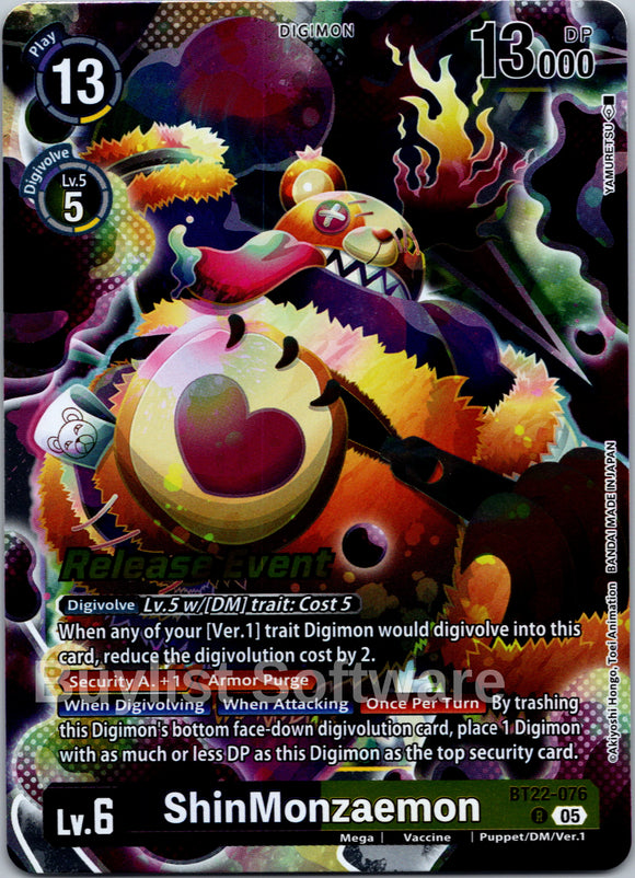 ShinMonzaemon [BT22-076] [Cyber Eden Release Event Cards] Foil