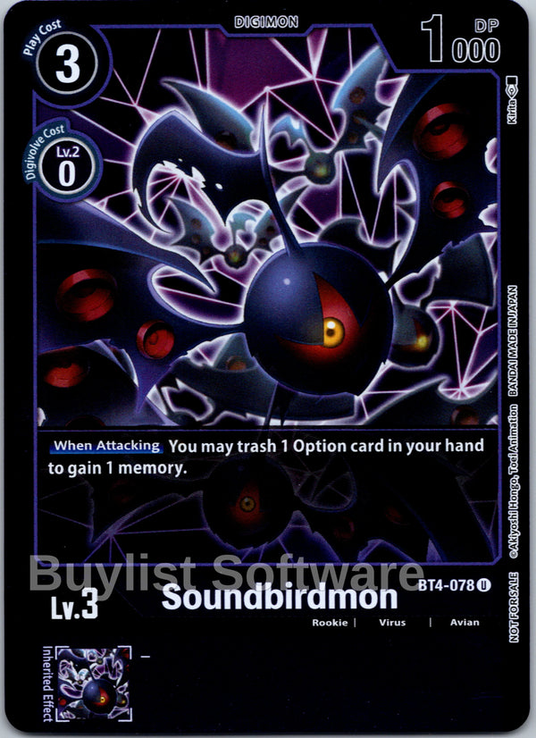 Soundbirdmon (Event Pack 2) [BT4-078] [Great Legend] Foil