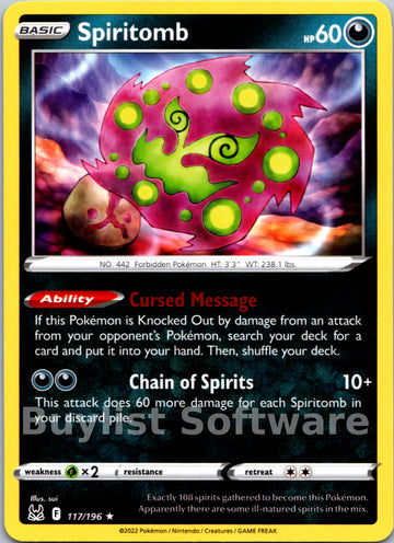 Spiritomb [117/196] [Lost Origin]