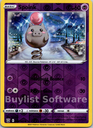 Spoink [055/163] [Battle Styles] Reverse Holofoil