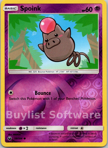 Spoink [59/168] [Celestial Storm] Reverse Holofoil