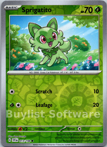 Sprigatito [013/198] [Scarlet & Violet Base Set] Reverse Holofoil