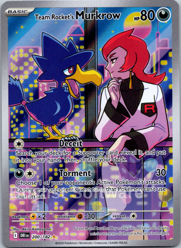 Team Rocket's Murkrow [200/182] [Destined Rivals] Holofoil