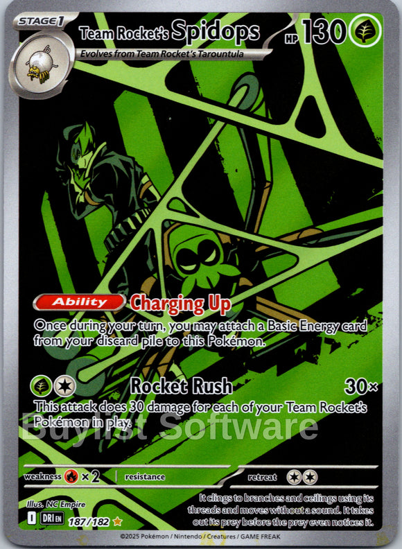 Team Rocket's Spidops [187/182] [Destined Rivals] Holofoil