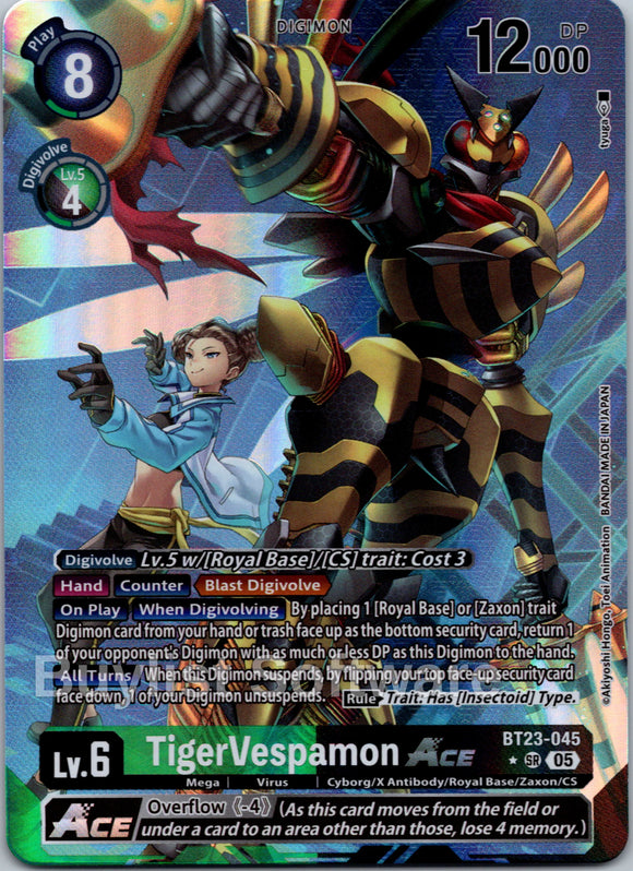 TigerVespamon ACE (Alternate Art) [BT23-045 SR] [Hackers' Slumber] Foil