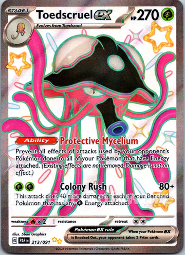 Toedscruel ex [213/091] [Paldean Fates] Holofoil