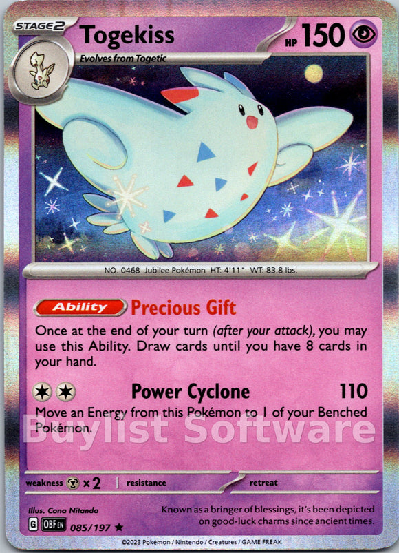 Togekiss [085/197] [Obsidian Flames] Holofoil