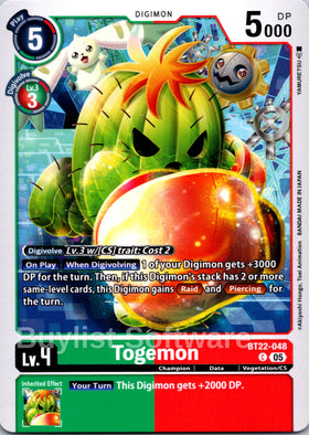 Togemon [BT22-048] [Cyber Eden]