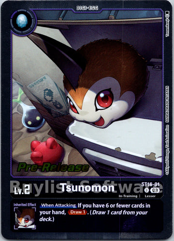 Tsunomon [ST16-01 U] [ Wolf of Friendship Pre-Release Cards] Foil