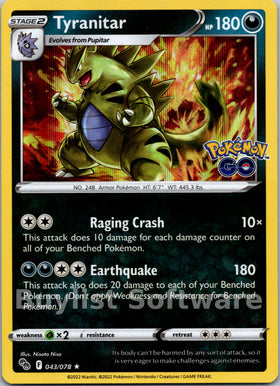 Tyranitar [043/078] [Pokemon GO] Holofoil