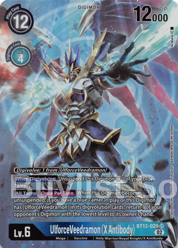 UlforceVeedramon (X Antibody) (Alternate Art) [BT12-029 SR] [Across Time] Foil