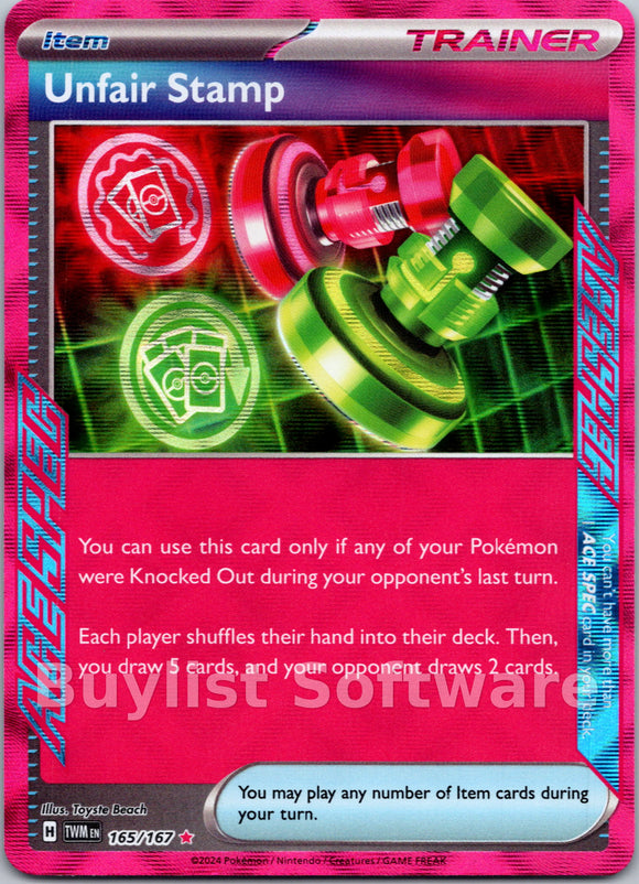 Unfair Stamp [165/167] [Twilight Masquerade] Holofoil