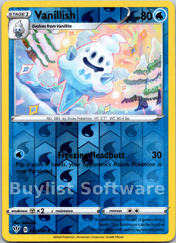 Vanillish [046/189] [Darkness Ablaze] Reverse Holofoil