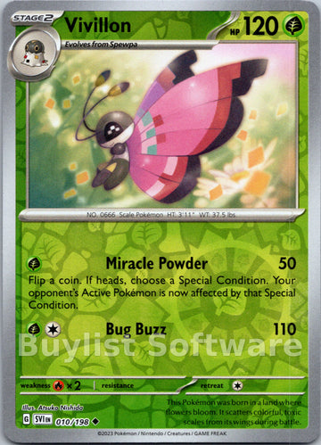 Vivillon [010/198] [Scarlet & Violet Base Set] Reverse Holofoil