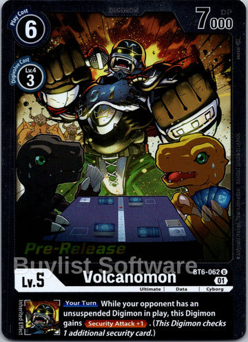 Volcanomon [BT6-062 U] [Double Diamond Pre-Release Cards] Foil