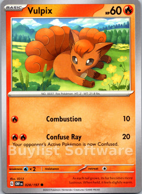 Vulpix [028/197] [Obsidian Flames]