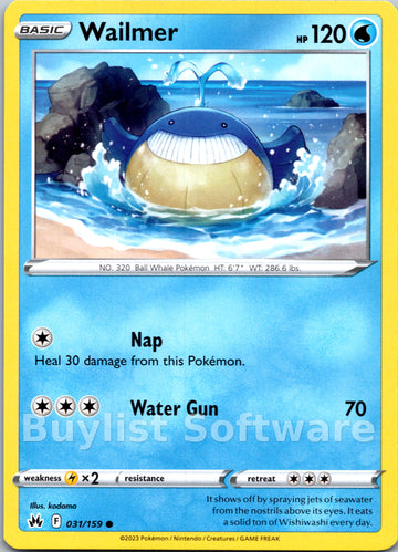 Wailmer [031/159] [Crown Zenith]